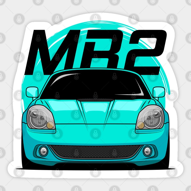 Teal MR2 W30 Sticker by GoldenTuners